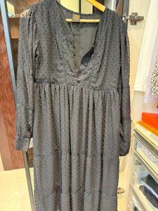 Black Tiered Midi Dress