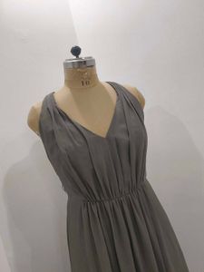 Elegant Gray Maxi Dress