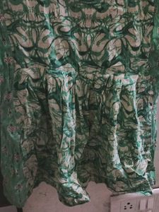 Green Patterned Sleeveless Blouse