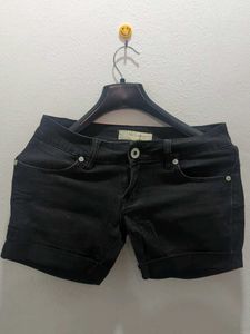 Black Denim Shorts