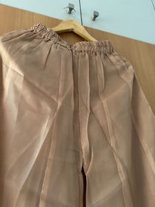 Sequinned kurta with organza plaza and dupatta