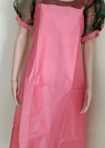 Pink Tunic Dress with Floral Sleeves