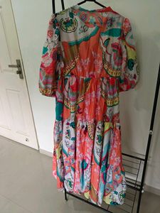 Puff Sleeve Long Dress 💕
