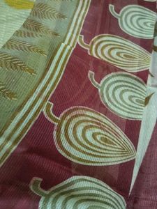 New Tissue Cotton Handloom Printed Saree