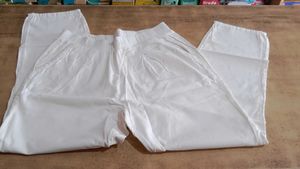 White Cotton Lounge Pants