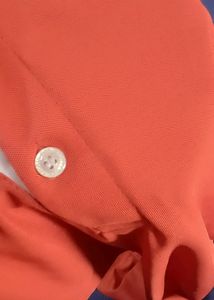 Men 🟠 Orange Casual Polo T-shirt