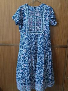 Blue Kurta And Purse