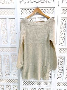 H&amp;M Crochet Cream Pullover Top
