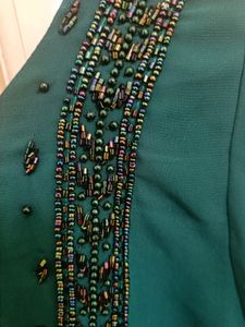 Blue Green Handwork Kurthi