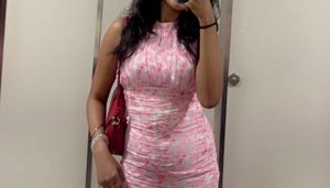 Pink Floral Bodycon Dress