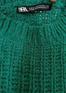 Forest Green Relaxed Crewneck Sweater