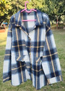 Women’s Trendy Winter Wear oversized Checkere