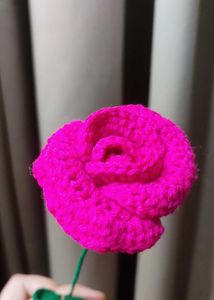 Crochet Pink Rose