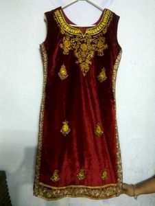 Elegant Embroidered Anarkali Set