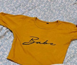 Mustard Babe Crop Top