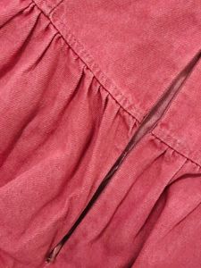 Peplum denim Tube Top