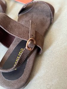 Brown Glittery Flats