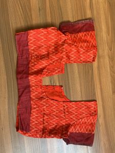 A Good Cotton Daily Wear Saree With Blouse