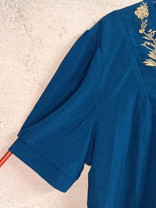 Stylish Women&#39;s Fashion Top Half-sleeve Blue