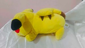 Cute Lying Pikachu Plush Toy – Soft Pokemon Sleepi