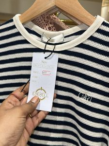 Knit Striped Crop Top