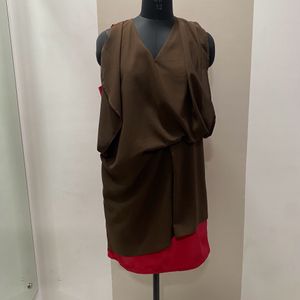 Draped Shift Dress