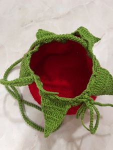 Crochet Strawberry Sling Bag