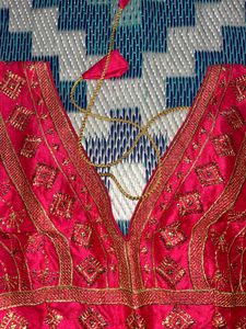 Pink And Golden Blouse With Short Sleeves
