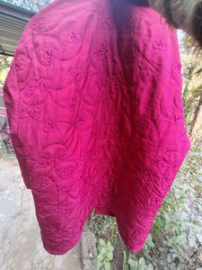 Burgundy Quilted Coat