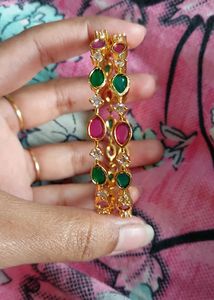 Beautiful One Gram Gold Bangle 2.6 Size New