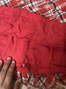 Red Plaid Mini Skirt