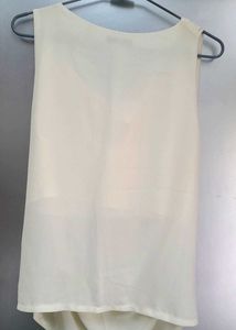 Elegant Cream Cowl Neck Top Wore Only Once