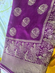 Beautiful pink saree with blouse