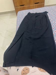 Black Slit Maxi Skirt