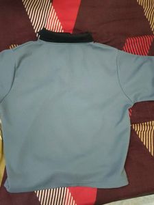 Cute Blue Crop Top with Heart