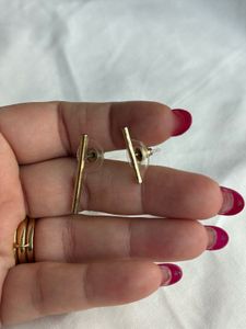 Golden western earrings, Studs