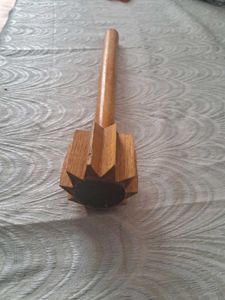 Decorative Serving Tray &amp; Churning Stick/Kadagolu