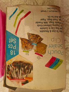 18 Pack Colorful Pouch Sealer Clips - Multi-Size