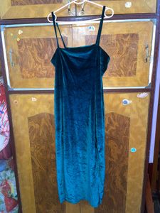 Tokyo Talkies Emerald Green Velvet Slip Dress XL