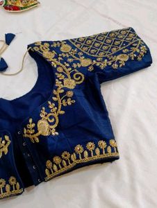 Embroidered Blue Blouse