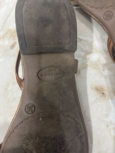 Used Golden Melange Ethnic Sandals Size 3
