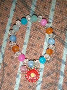 Hand Bracelet With Flower Charming
