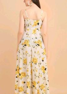 Floral Print Maxi Dress with side slit