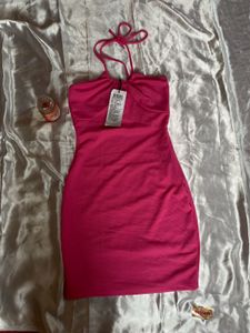 Pink Halter Bodycon Dress