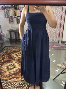 Navy Blue Midi Dress