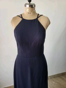 Elegant Navy Blue Maxi Dress