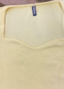 (Combo)Black Long Sleeve Top And Yellowtop