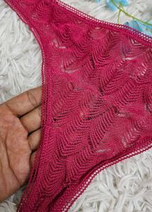 Burgundy Lace Thong