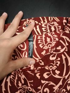 (&#34;Here&amp;Now&#34;)Maroon Printed Shirt Kurti🌺
