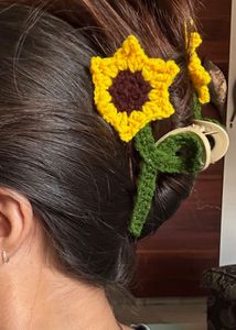 Sunflower Hair Claw Clip
